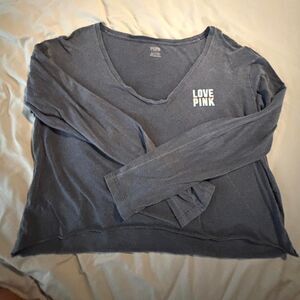 PINK Victorias Secret cropped long sleeve top
